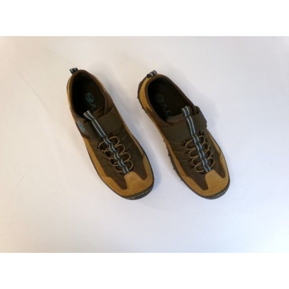 Women's 8.5 M Sugar Rocky Leather Brown Tan Shoes Hiking Sneakers Elastic Strap